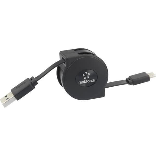 Renkforce USB-kabel USB 3.2 Gen1 (USB 3.0) USB-C hane, USB-A hane 80,00 cm svart RF-4352328