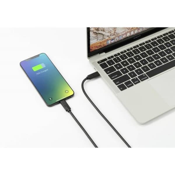 Renkforce USB-C-kabel USB4™ USB-C® hane, USB-C® hane 1,00 m svart dubbelskärmad RF-5241746