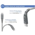 Miniatyrbild 3 av 3: Ultraförstärkt USB A/USB C-kabel 2m 3A Livstidsgaranti Grå - 100 % återvunnen plast Force Power