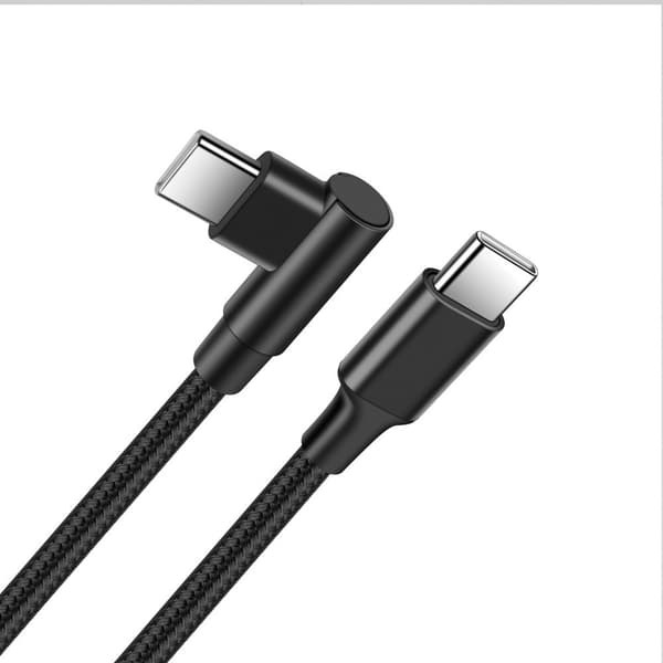 INF USB-C til USB-C rettvinklet kabel 0 2 m