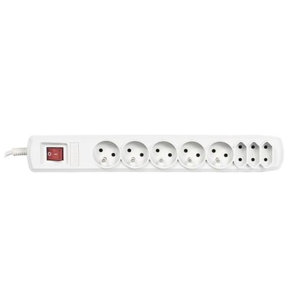 Stikdåse - 8 udtag med kontakt Activejet APN-8G (1,5 m)