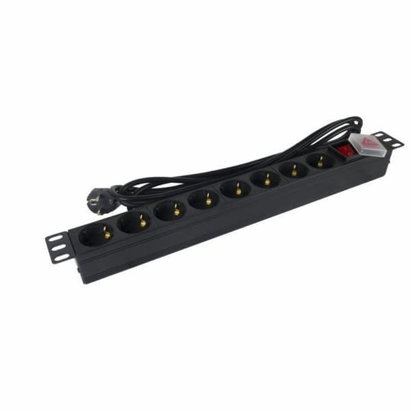 Stikdåse - 8 udtag med kontakt Phasak BNS 1520 (3 m) (2 m)