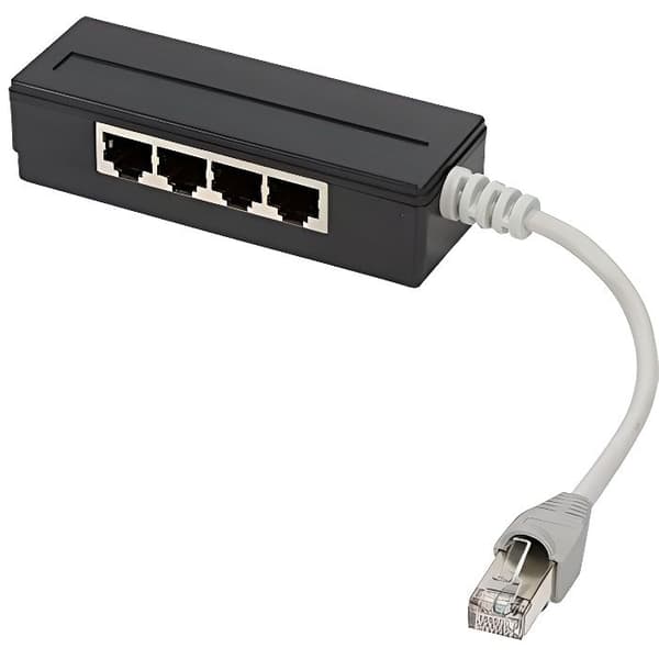 Splitter RJ45 - LogiLink - MP0032 - 4x RJ45-jack - Svart - Dela nätverksanslutning