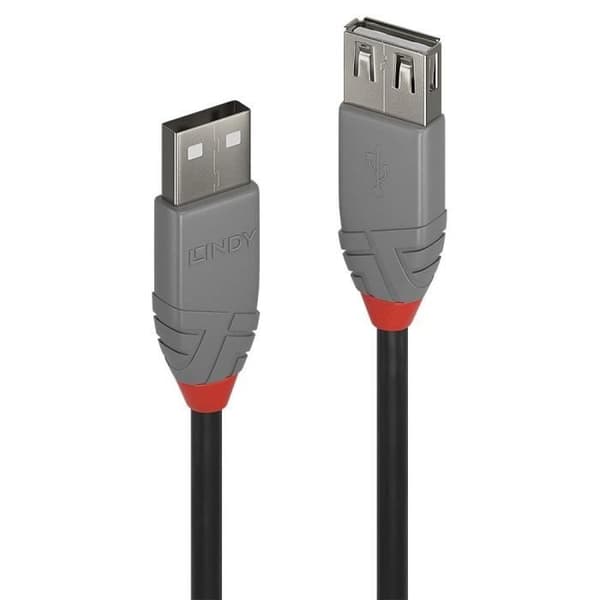 LINDY USB 2.0 förlängningskabel typ A - Anthra Line - 5m