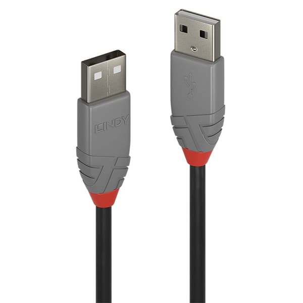 Anthra Line LINDY USB-kabel - 2m - Svart - Dubbelskärmad - Anti-korrosionskontakter