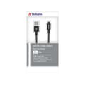 Miniatyrbild 2 av 4: Verbatim synk- och laddningskabel för Micro-USB, 100 cm, Svart, 1 m, USB A, Micro-USB A, Hane-Hane, Svart