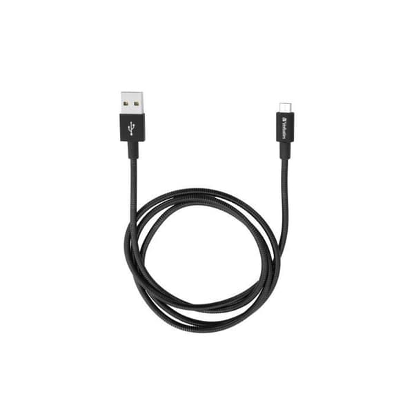 Verbatim synk- och laddningskabel för Micro-USB, 100 cm, Svart, 1 m, USB A, Micro-USB A, Hane-Hane, Svart