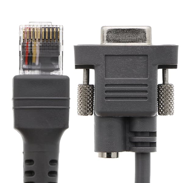 Stregkodescannerkabel Spiral - RJ45 til RS232 til Honeywell / Zebra / Symbol 5m