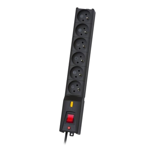 Stikdåse - 6 udtag med kontakt Lestar LX 610 G-A K.:CZ 1,5M 1,5 m 5,2 x 3,8 x 35,5 cm