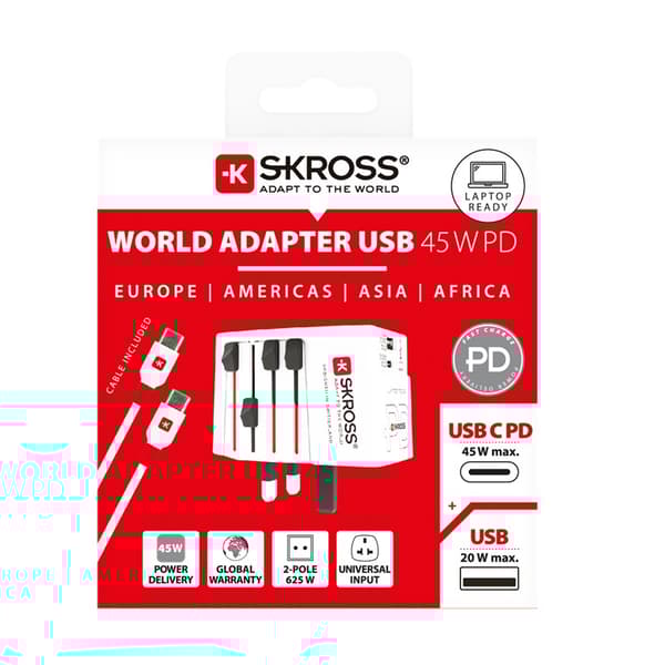 Reiseadapter MUV USB AC 45 PD