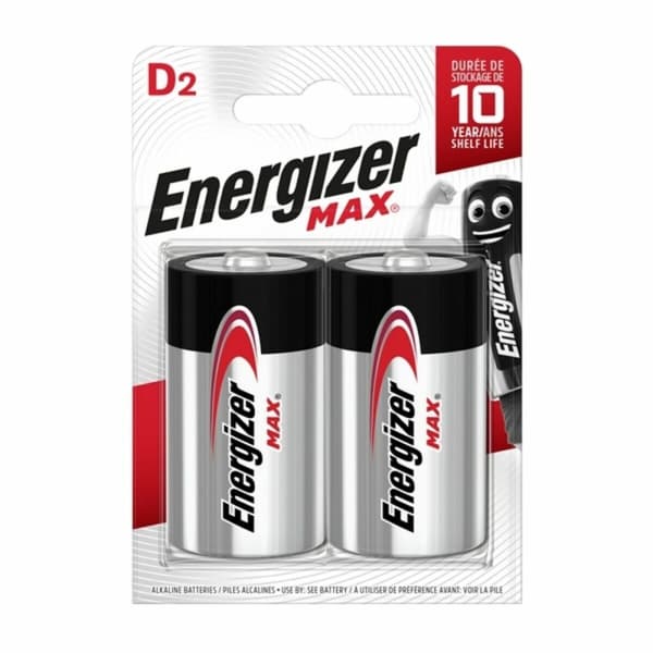 Batterier Energizer MAX – D 1,5 V (2 enheder)