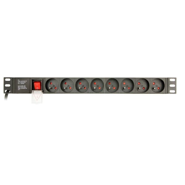 Schuko 19 "8 Way multistikdåse med tænd/slukkontakt GEMBIRD EG-PDU-014-FC14 (3 m)