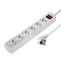 Miniatyrbillede 2 af 2: Schuko 6 Way multistikdåse Hama 00030384 1,4 m Hvid (1,4 m)