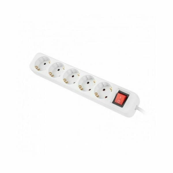 Forgrener - 5 Kontakter Schuko Lanberg 2500 W 3 m Hvit (3 m)