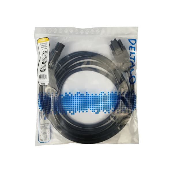 DELTACO GST18 hane - GST18 hona, jordad, 3m, svart