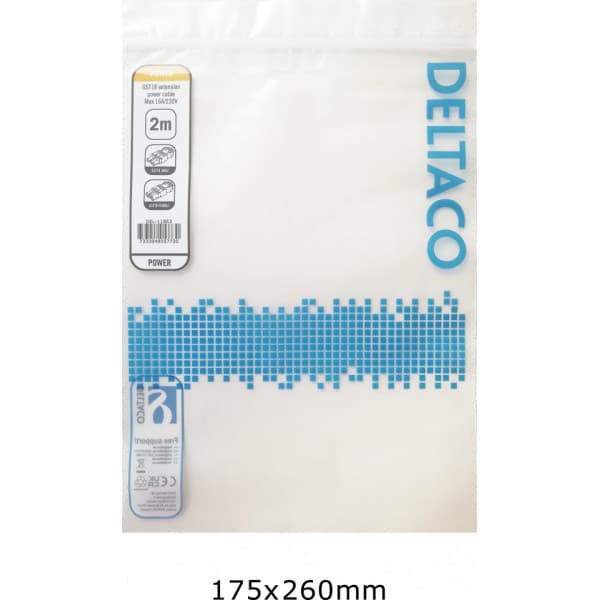 DELTACO GST18 uros - GST18 naaras, maadoitettu, 2m, musta