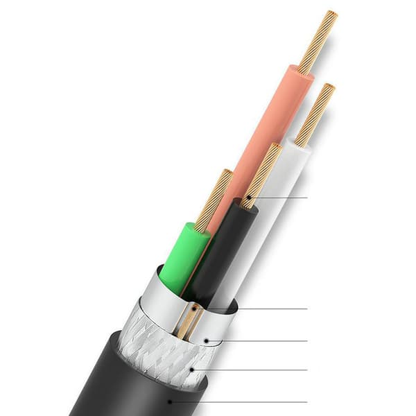 INF Type-C dobbeltskjermet datakabel 0,8 m (2-pack) 0