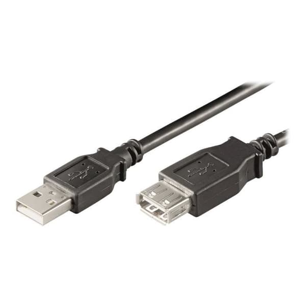 Ewent EW-UAA-030-P USB-kabelförlängning USB (F) till USB (M) USB 2.0 3 m svart