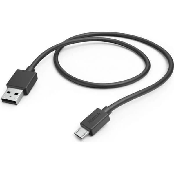 Hama USB-kabel 1 m USB 2.0 Micro-USB A USB A Schwarz () - 00201584