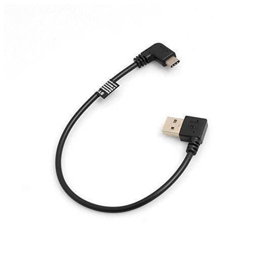 System-S USB 3.1 Typ C 90 vinklad till adapterkabel USB 2.0 typ A 90 vinklad vinklad laddnings- och laddningskabel