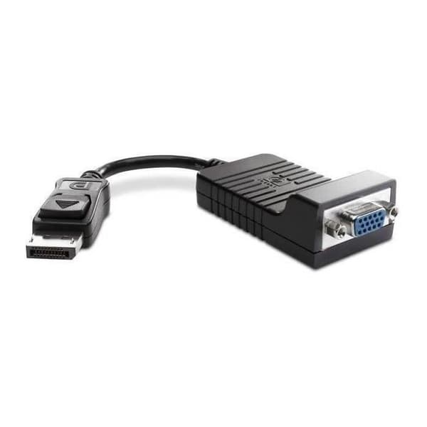 HP DisplayPort/VGA-videokabel - för videoenhet, bärbar dator - First End: 1 x DisplayPort hanljud/video