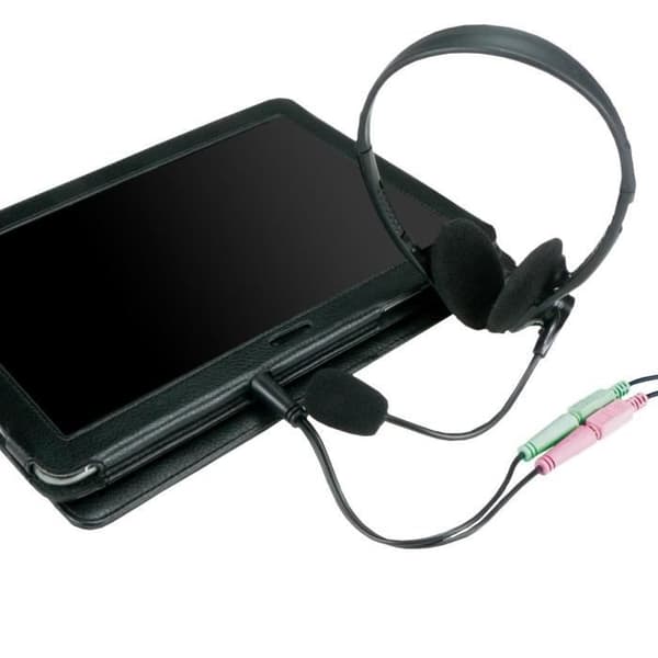 Ljudadapter 3.5 mm - MCL - 4 kontakter - 20 cm - Mikrofon- och hörlursanslutning