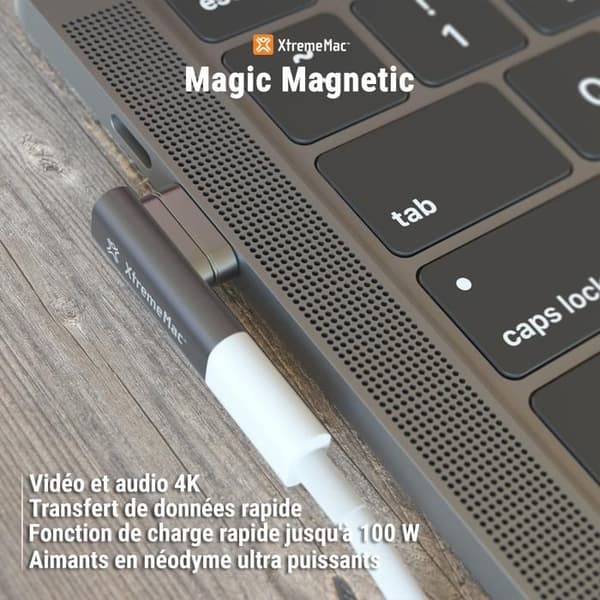 XTREMEMAC - Magnetisk USB-C-adapter för USB-C-kabel