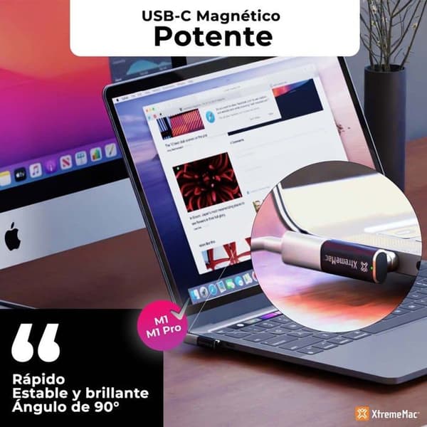 XTREMEMAC - Magnetisk USB-C-adapter för USB-C-kabel