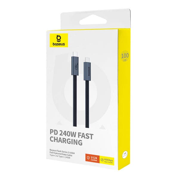 Hurtiglading USB-C Baseus Flash 240W 1m (svart)