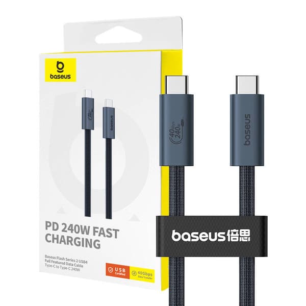 Hurtiglading USB-C Baseus Flash 240W 1m (svart)