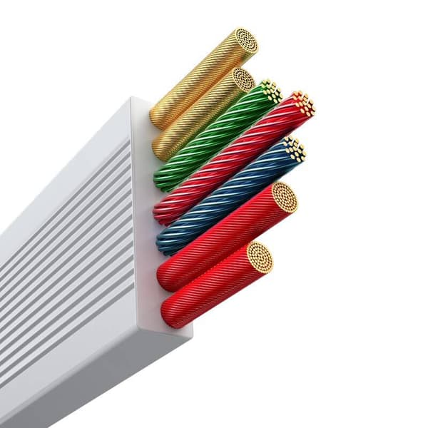 Hurtigopladningskabel 3i1 Baseus Free2Draw USB-C til USB-C/Lightning/Micro 100W, 1,1m (hvid)