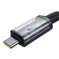 Miniatyrbild 6 av 10: Snabbladdningskabel Baseus Crystal Shine USB-C till USB-C 100W, 1,5m, 20Gb (svart)