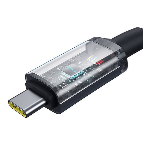 Snabbladdningskabel Baseus Crystal Shine USB-C till USB-C 100W, 1,5m, 20Gb (svart)