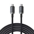 Miniatyrbild 1 av 10: Snabbladdningskabel Baseus Crystal Shine USB-C till USB-C 100W, 1,5m, 20Gb (svart)