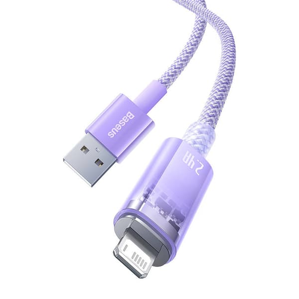 Pikalatauskaapeli Baseus USB-A - Lightning Explorer Series 1m 2.4A (violetti)
