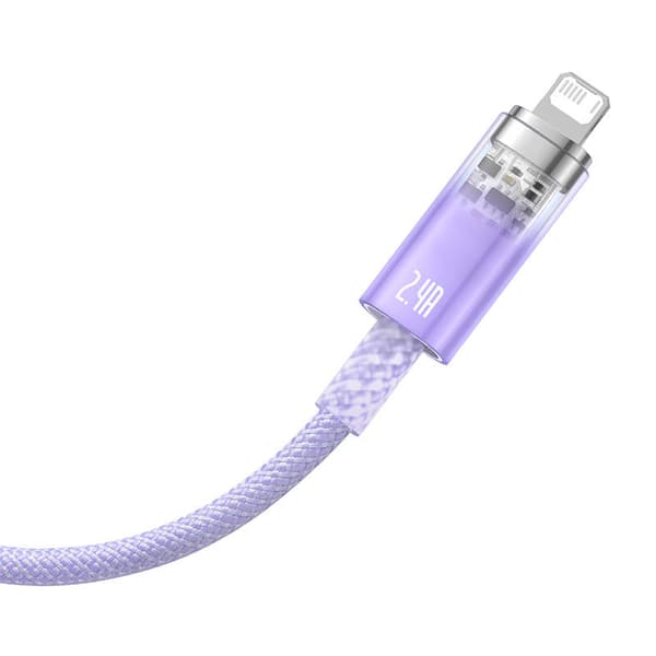 Pikalatauskaapeli Baseus USB-A - Lightning Explorer Series 1m 2.4A (violetti)
