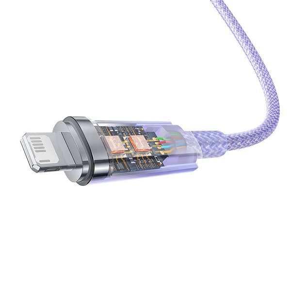Pikalatauskaapeli Baseus USB-A - Lightning Explorer Series 1m 2.4A (violetti)