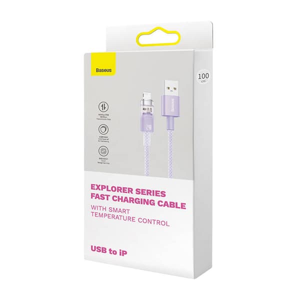 Pikalatauskaapeli Baseus USB-A - Lightning Explorer Series 1m 2.4A (violetti)