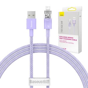 Pikalatauskaapeli Baseus USB-A - Lightning Explorer Series 1m 2.4A (violetti)