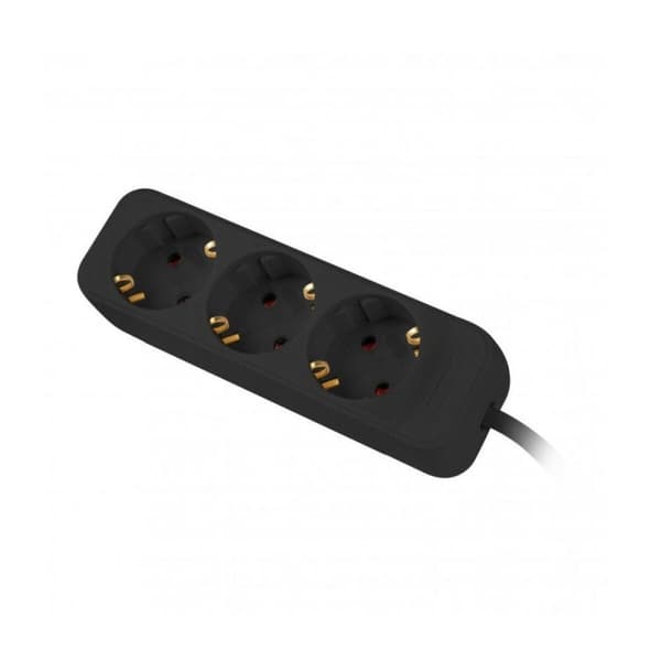 Schuko 3-suuntainen haaroitusadapteri Lanberg 2500 W 1,5 m Musta