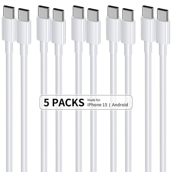 INF 5-pack CTO C datakabler, 1M PD 60W hurtigladekabler 5-pack