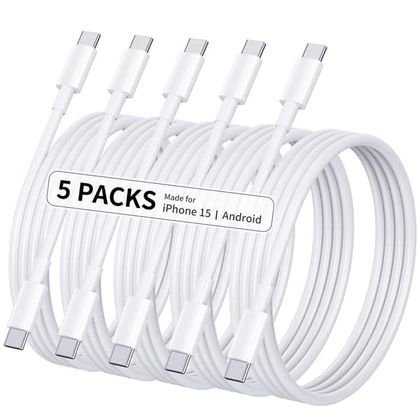 INF 5-pack CTO C datakabler, 1M PD 60W hurtigladekabler 5-pack