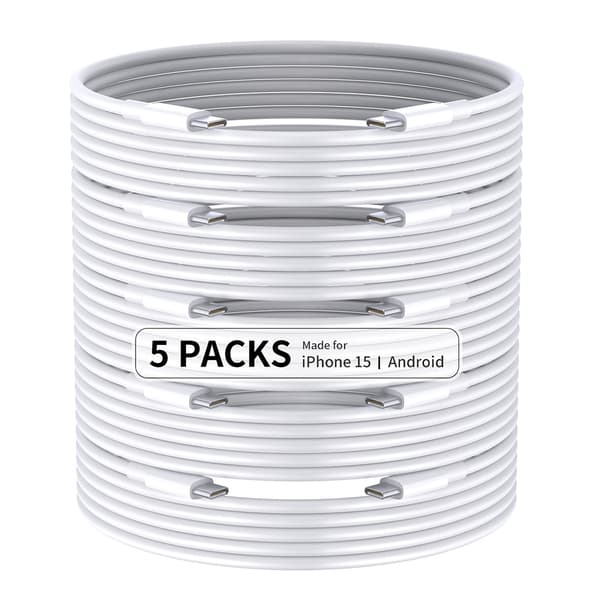 INF 5-pack CTO C datakabler, 1M PD 60W hurtigladekabler 5-pack
