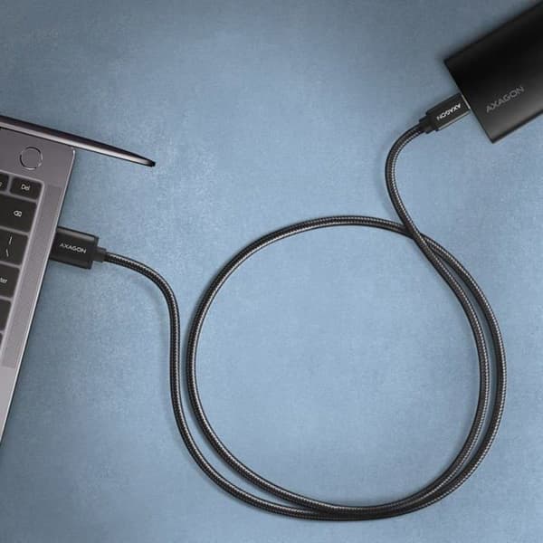 Kabel - anslutning för Axagon kringutrustning - BUCM3-AM20AB - USB-A - USB-C USB-kabel 2 m Svart ()