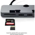 Miniatyrbild 2 av 4: USB-hub - Satechi - Type-C Clamp Hub Pro - 3 x USB 3.0 - 1 x USB-C - Grå aluminium