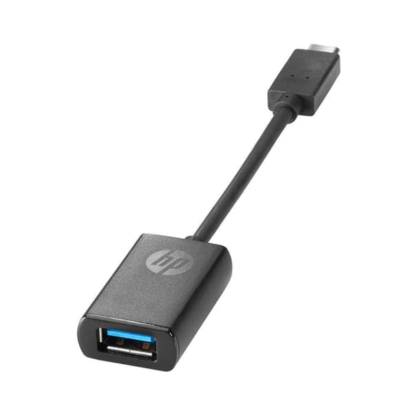 HP USB-C till USB 3.0-adapter - Svart - Ansluter USB 3.0-enheter till en USB-C-port