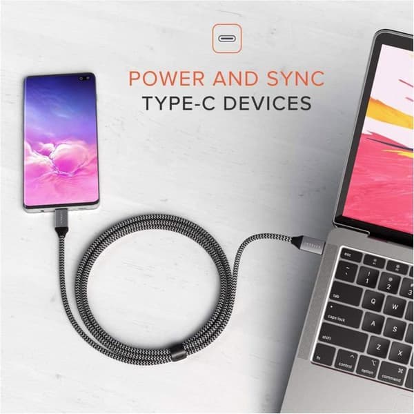 USB C-kabel - SATECHI - ST-TCC2MM - 2 m - Svart, Grå - 100 W effekt