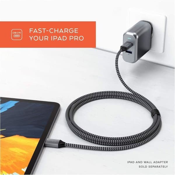 USB C-kabel - SATECHI - ST-TCC2MM - 2 m - Svart, Grå - 100 W effekt