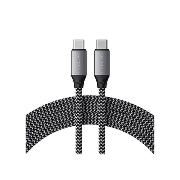 USB C-kabel - SATECHI - ST-TCC2MM - 2 m - Svart, Grå - 100 W effekt