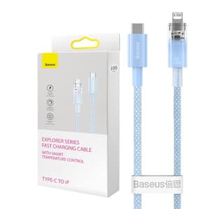 Hurtig opladningskabel Baseus USB-C til Lightning Explorer Series 1m, 20W (blå)
